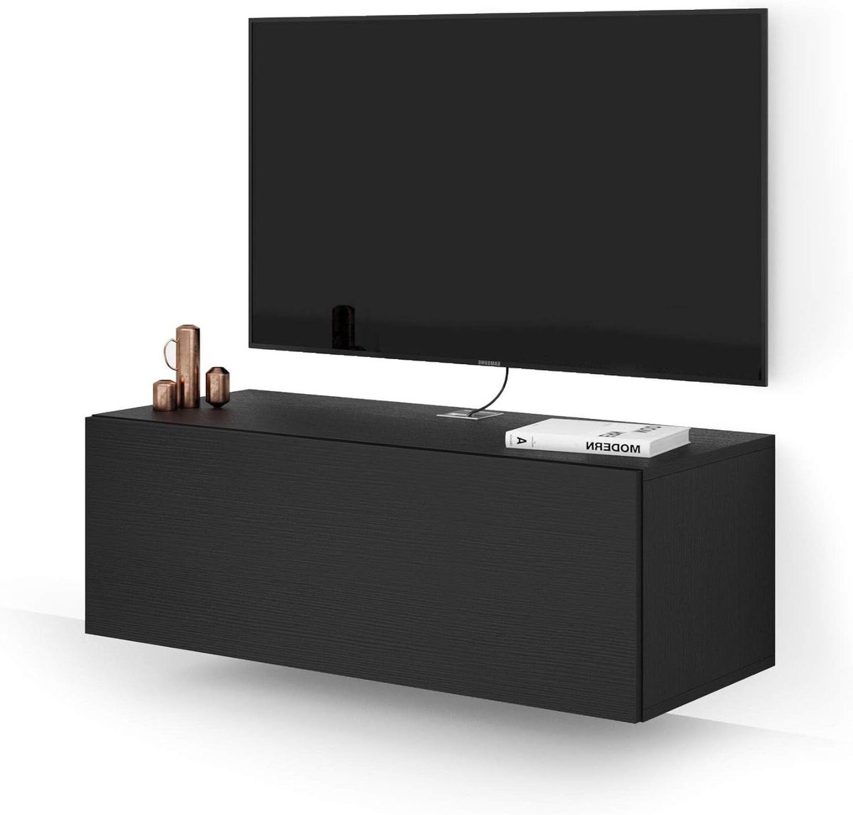 Tv wandmeubel met lade - Tv meubel kast - Tv ophangen - Zacht sluitende lade - Tot 43 inch