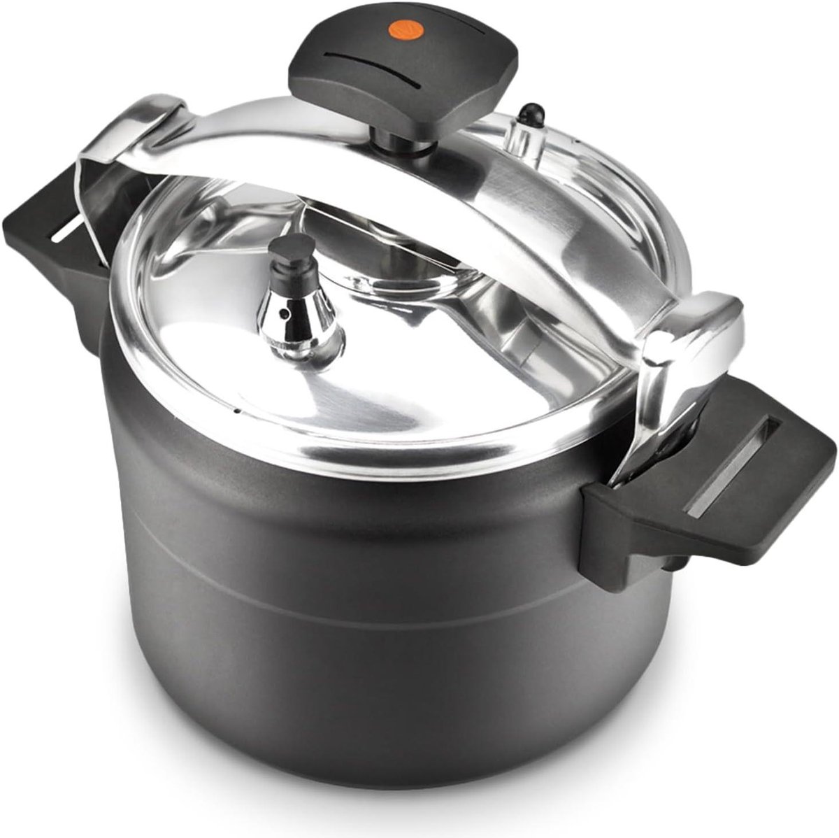 Snelkookpan Aluminium - Drukpan Keukenpan - Snel Koken - Extra Dikke Behuizing - 8 Liter - Zwart