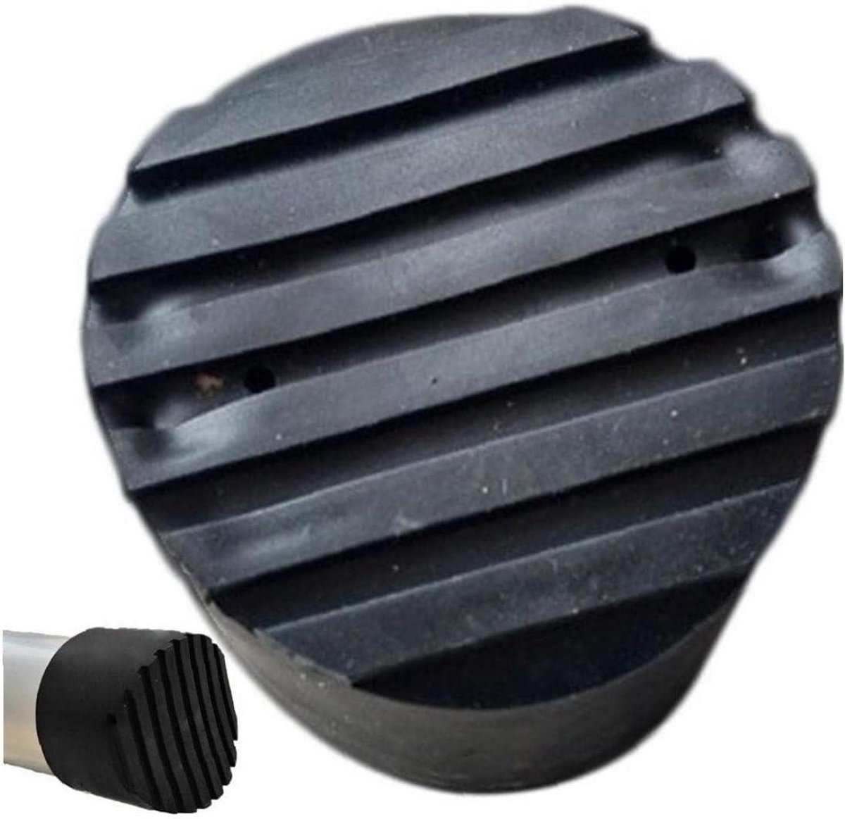 Ladder Voeten Covers - Ladder Kussens - Veilig Werken - Slijtvaste Kwaliteit - 76MM Diameter - Zwart