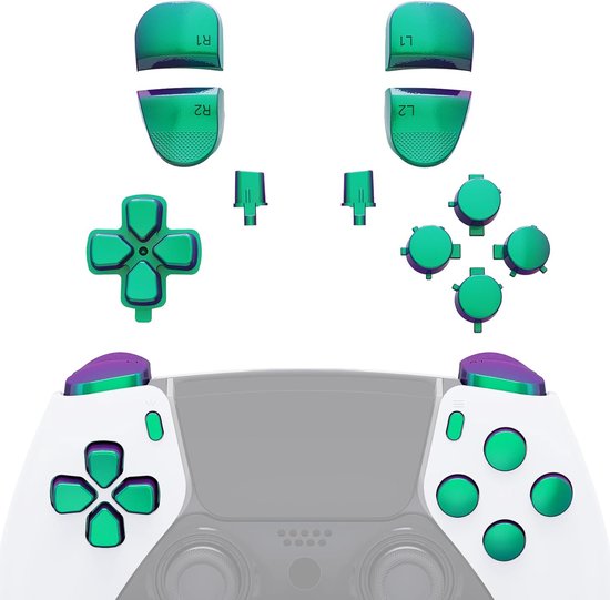 Controller Knoppen Set - Vervangende Knoppen Gamepad - Controller Personaliseren - Specifiek voor PS5 Edge - 1 cm - Blauw — afbeelding 4