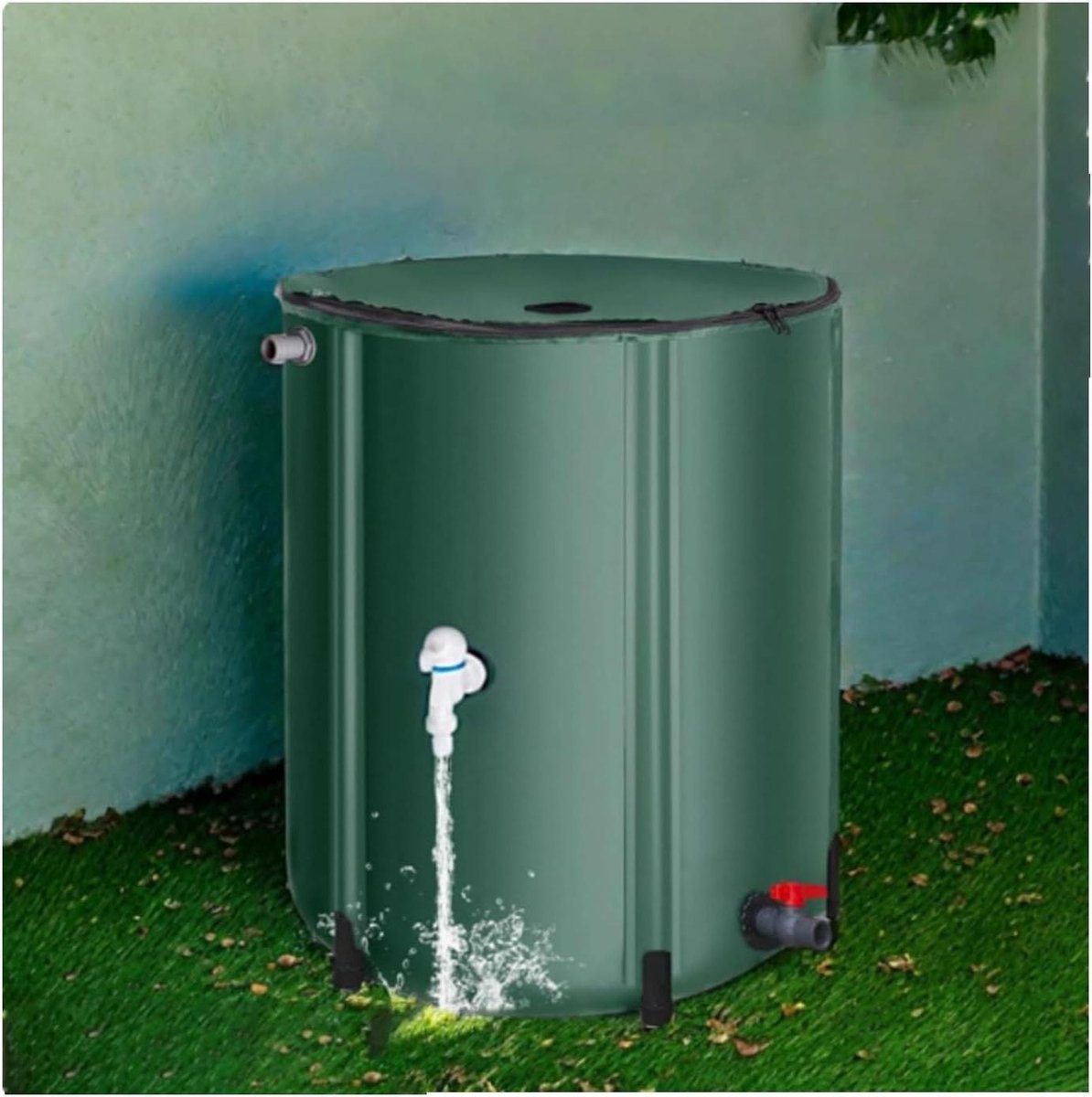 Regenwateropvangvat - Waterton PVC - Water Besparen - Opvouwbaar Ontwerp - Grote Capaciteit - Groen