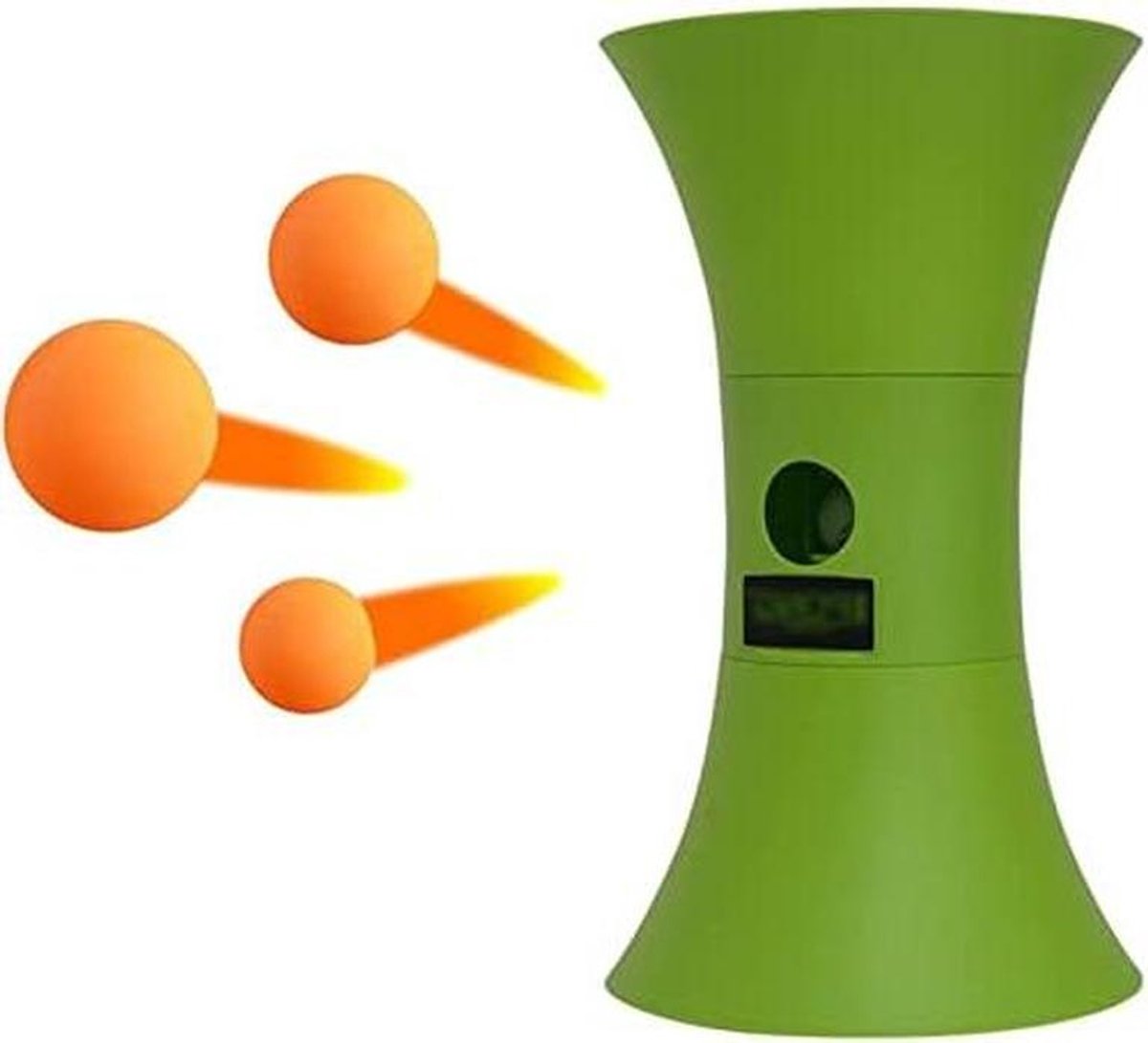 Tafeltennis Bal Machine - Robot Trainer - Solo Training - Trechter Ontwerp - 80 Ballen Capaciteit - Zwart