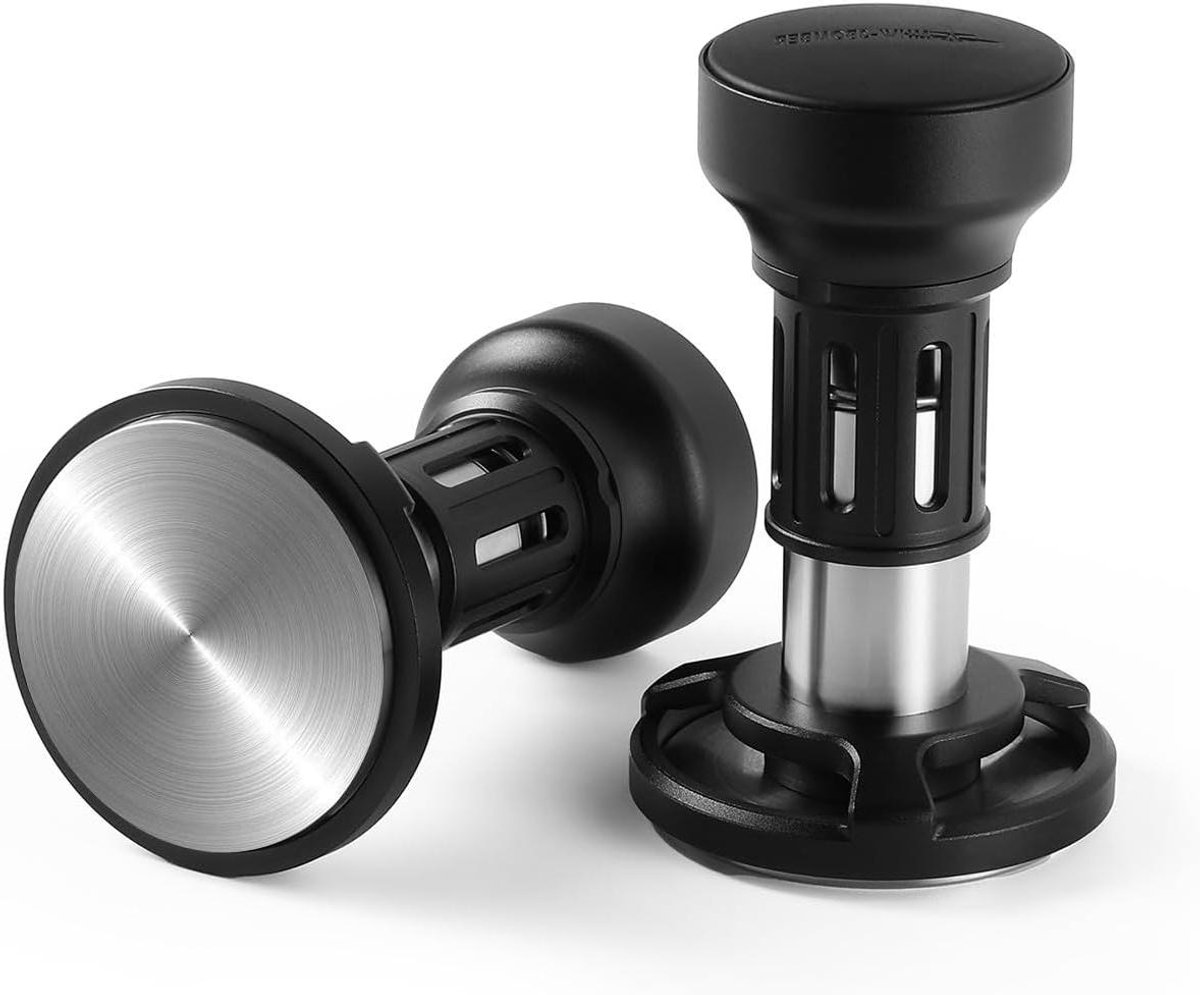 Espresso Tamper - Koffiestamper Barista - Espresso Maken - Geluidsfeedback Druk - 58 mm - Zilver
