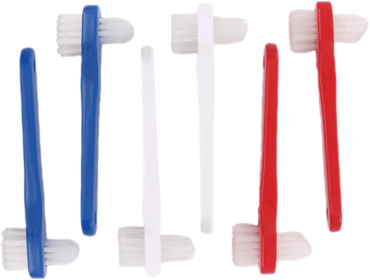 Tandenborstels Kunstgebit - Prothese Borstel - Mondhygiëne Reinigen - Dubbelzijdige Reiniging - 11 x 35 x 15 cm