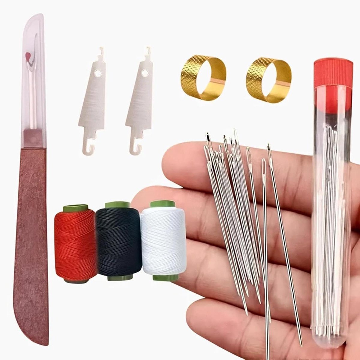 Naaldenset - Naaiset Handwerk - Kleding Repareren - Big Eye Ontwerp - 34 Stuks - Veelkleurig