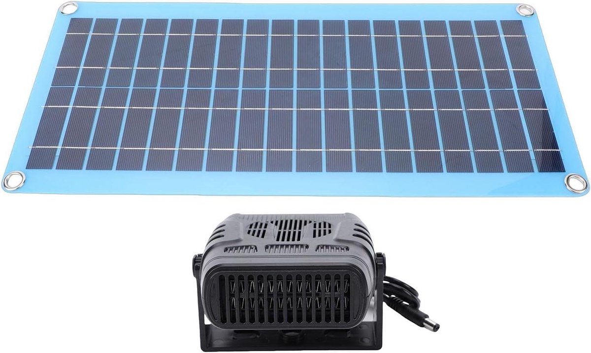 Zonneverwarming Paneel - Draagbare Verwarming - Dierenhokken Verwarmen - Oververhitting Beveiliging - 30 W - Zwart
