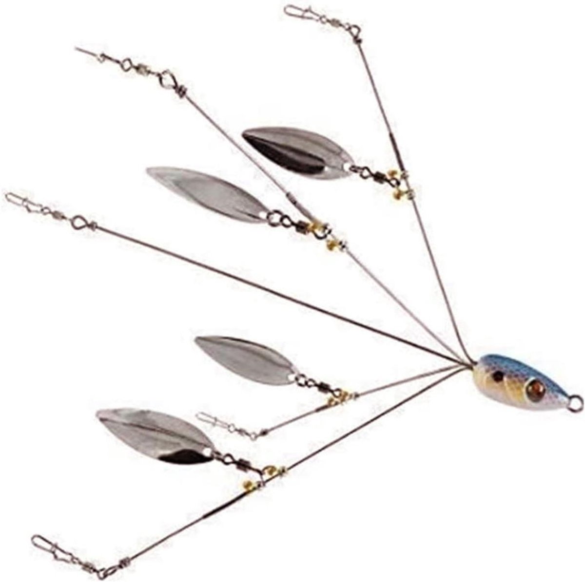 Alabama Umbrella Rig - Visaas Set - Baars Vissen - 5 Flexibele Armen - 18 cm - Stijl 1