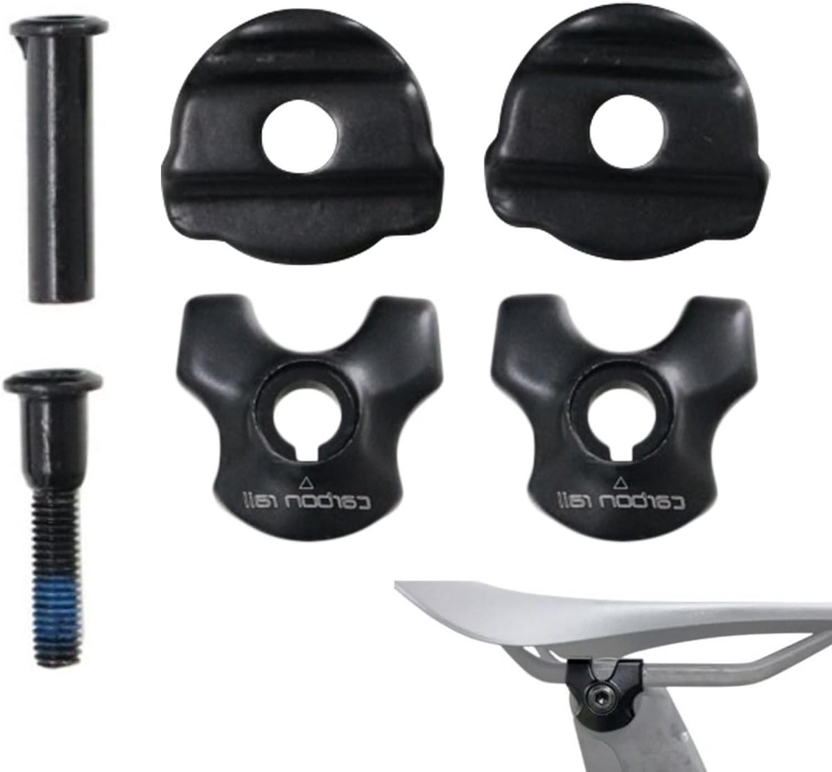 Zadelpen Clips - Zadelrails Adapter - Fietsen Onderdelen - Lichtgewicht Constructie - 7x9mm 7x7mm - Zwart
