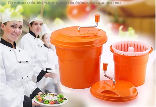 Salade Spinner - Sla Droger - Keuken Gebruik - Grote Capaciteit - 5 Gallon - Wit van Merkloos — afbeelding 5