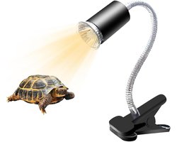 Warmtelamp Reptielen - Terrarium Lamp - Klimaatbeheersing Huisdier - Keramische Lamphouder - 360 Graden Flexibel - Zwart