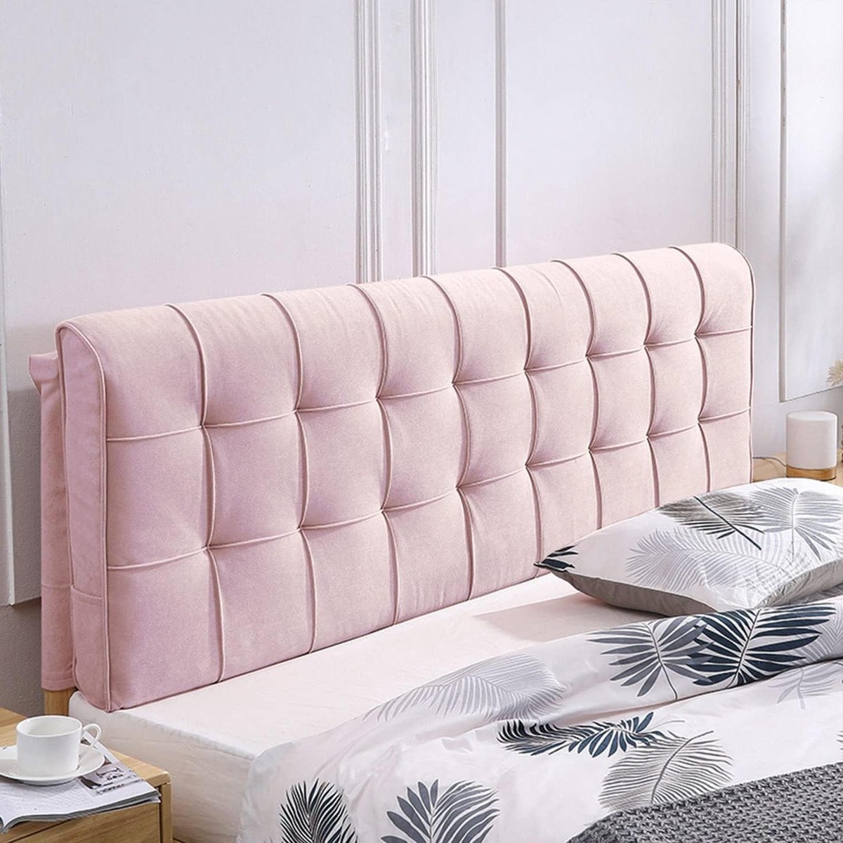 Hoofdbordkussen - Bed achterwand kussen - Comfortabel Lezen - Hoge Veerkracht - 899 cm - Roze