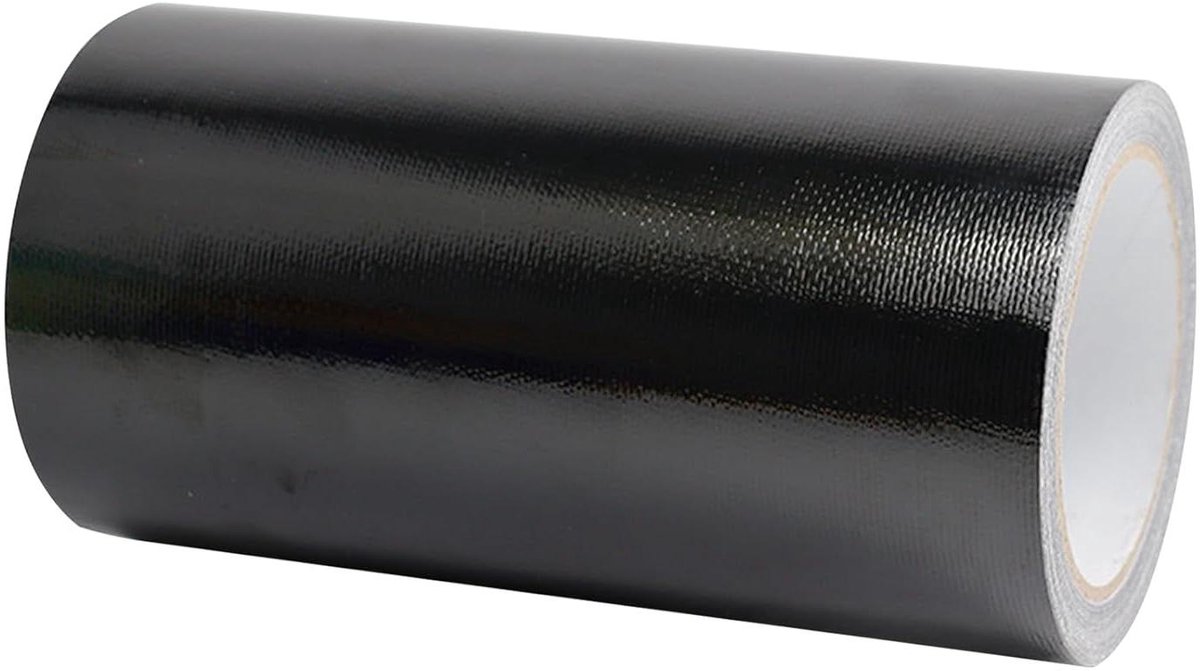 Kap Reparatie Tape - Zeildoek Patch - Outdoor Reparatie - UV Bestendig - 10 cm x 10m - Zwart