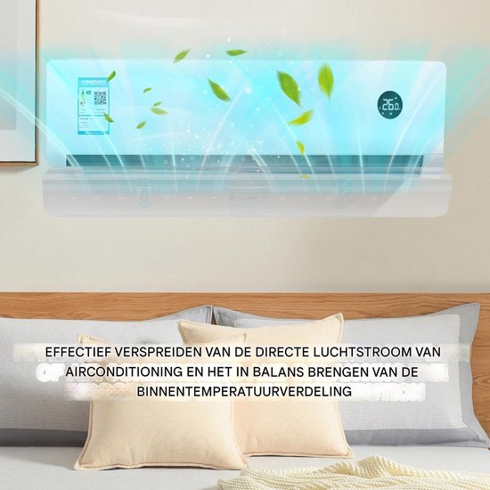 Airco Windgeleider - Windscherm Airco - Comfort Verbeteren - Uitschuifbaar Wandmodel - 5.7 x 21.2 x 5.7 cm - Wit — afbeelding 5