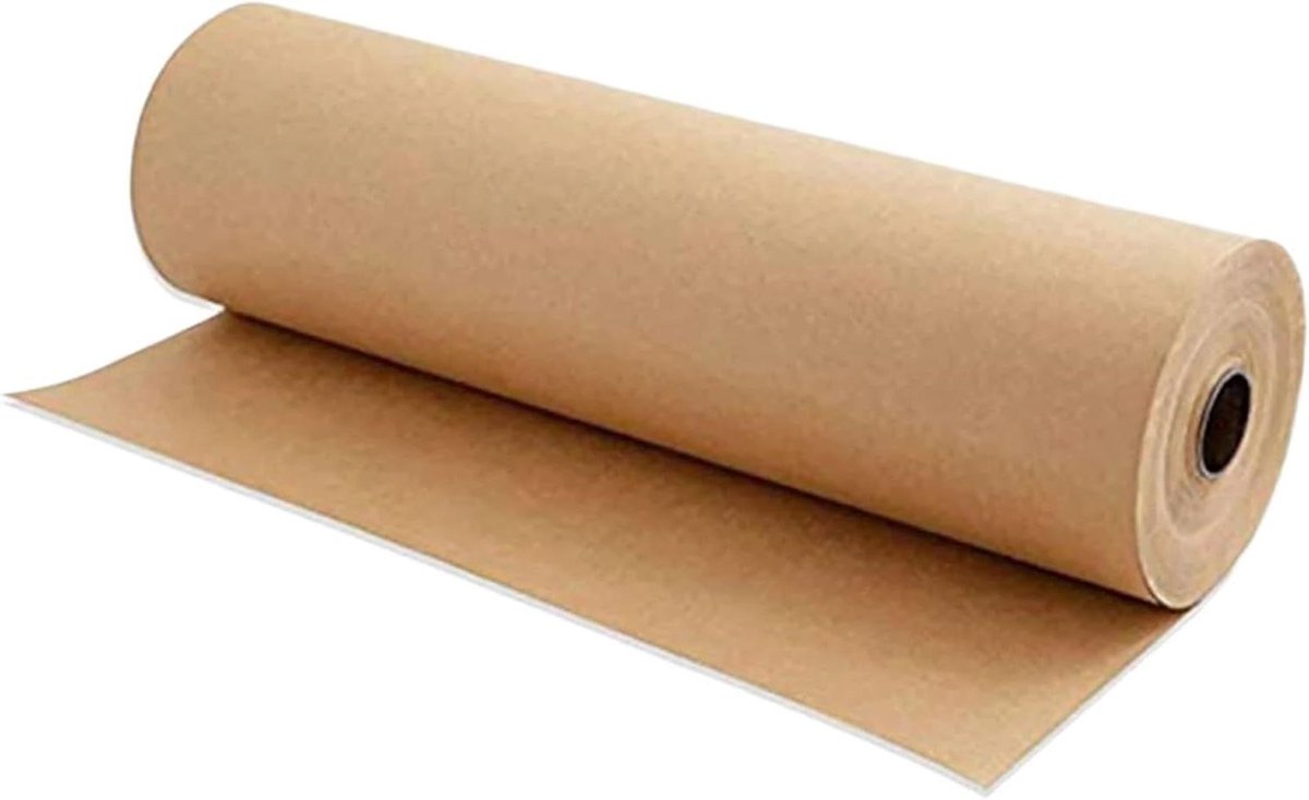 Cadeaupapier Bruin - Inpakpapier Kraft - Cadeaus Verpakken - Glad Oppervlak - 2 rollen 5m/rol - Bruin