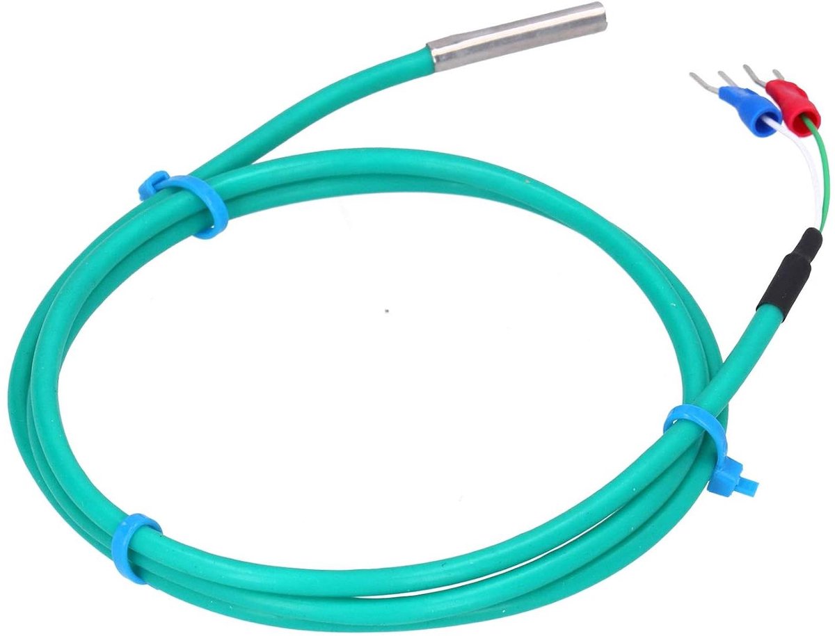 Temperatuursensor - K-type thermokoppel - Industriële meting - Waterdicht siliconen - 5x30 mm sonde - Groen