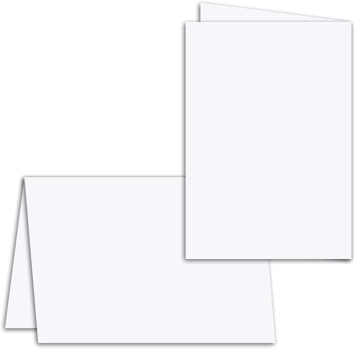 Inlegpapier Dubbele Kaarten - Wenskaart Invoegvellen - Kaarten Personaliseren - Voor Inkt en Laser - A5 Gevouwen - Helder Wit