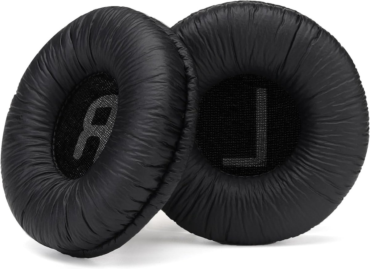 Comfortabele Oorkussens voor JBL Hoofdtelefoons - Geschikt voor Tune570BT, Tune530BT, Tune520BT, Tune510BT, T500BT, T450BT, JR300BT, JR300, JR310BT en JR310 (Zacht Kunstleer - Zwart)