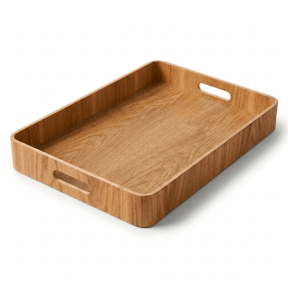 Dienblad Bamboe met Handgrepen – L42 x B31 x H5 cm – Serveerblad Hout – Tray – Rechthoekig