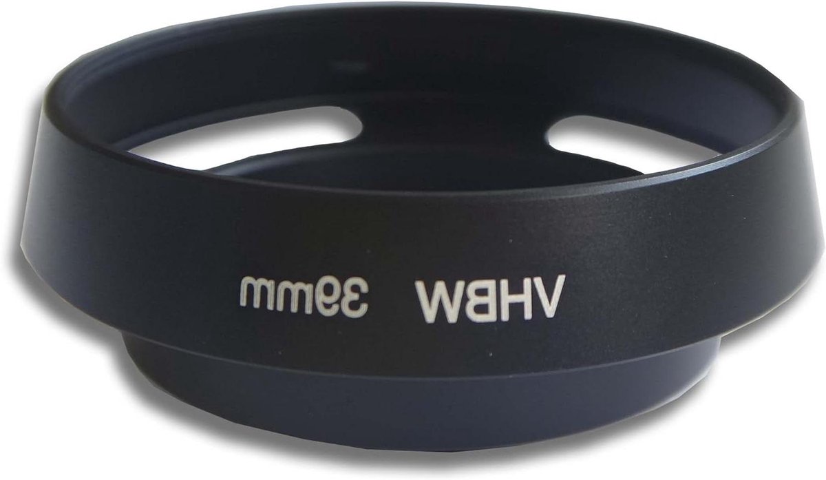 Zonneklep voor lens - Lenskap afdekking - Betere beeldkwaliteit - Metaal - 39 mm - Zwart