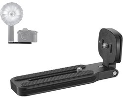 Camera Flitser Houder - Flitser Beugel - Fotografie Stabilisatie - Acra-Swiss Slot - 12 x 6 x 3 cm - Zwart