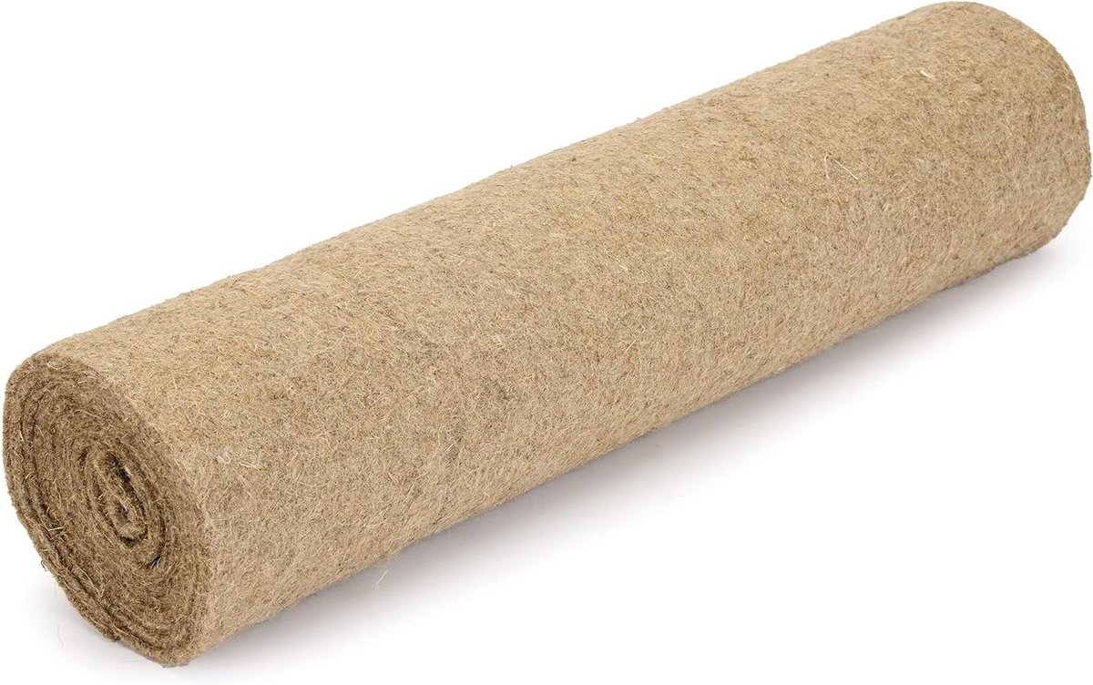 Hennepvilt Mulchrol - Onkruidvilt Bodembedekker - Tuinonderhoud - 100% Natuurlijk Materiaal - 50 cm x 2 m - Bruin