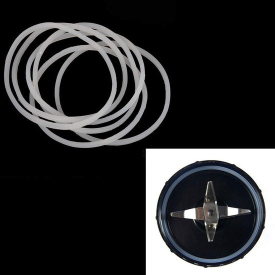 Vervangende Afdichtring Mixers - O-ring Keukenmachine - Mixer Repareren - Flexibele Rubberen Ring - 8.4 cm Diameter - Wit — afbeelding 3