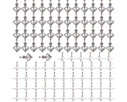 GIONAR Gipsplaatpluggen, 100 stuks, hoogwaardige gipsplaatpluggen en schroeven, gipsplaatanker met schroeven, voor gipsplaten en gipsvezelplaten, ideaal voor tv-wandhouders en meer