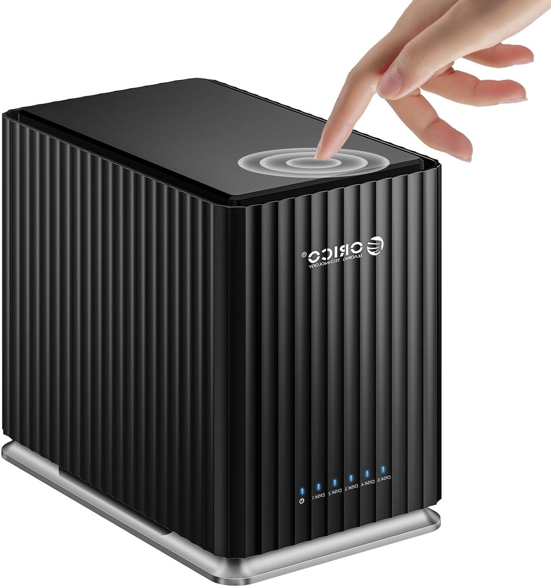5-bay behuizing voor harde schijven met USB 3.0, SATA-ondersteuning en koelsysteem