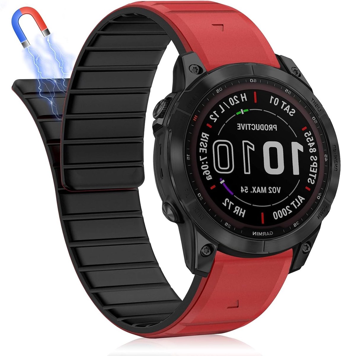 Stijlvolle Magnetische Armband met Siliconen Horlogeband 22mm 26mm voor Comfort en Duurzaamheid