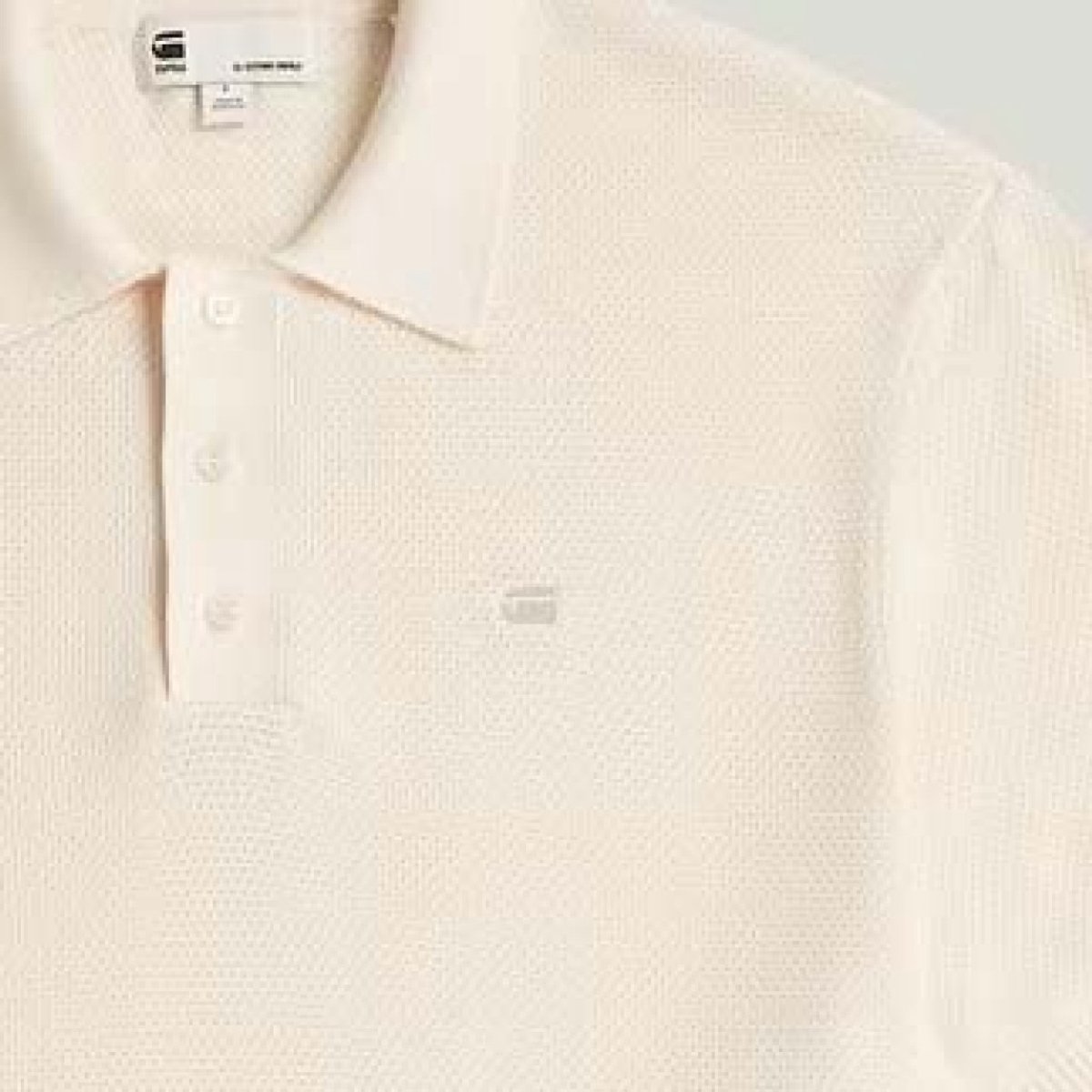 G-Star Knitted polo ss Heren Gebreide truien Eggnog