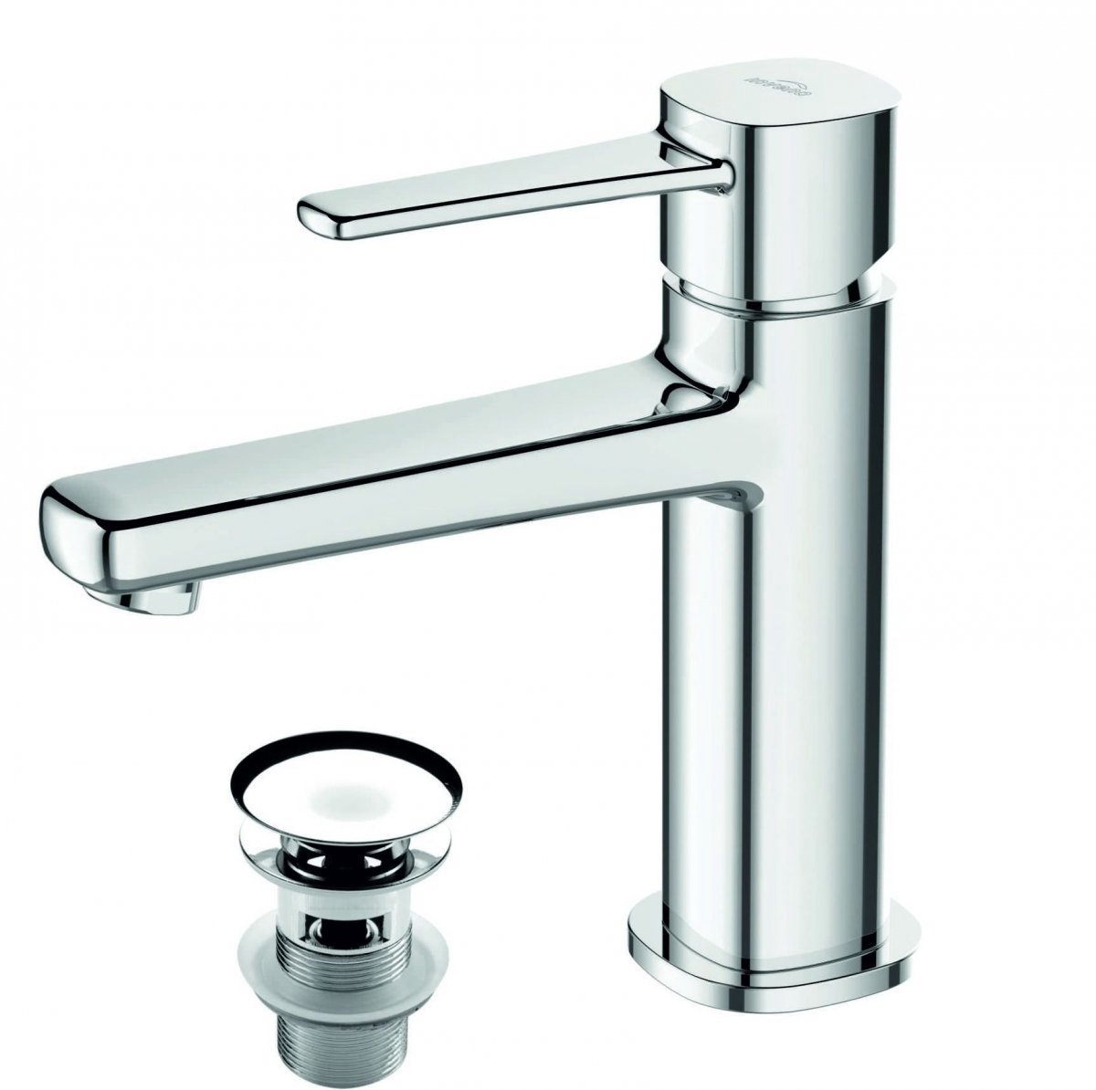 Invena GLAMOUR - Wastafelkraan - Chroom - Keramische Bediening - Waterbesparende Perlator