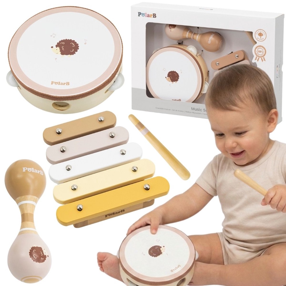 Viga Polarb muziekinstrumentenset met egel - UNI