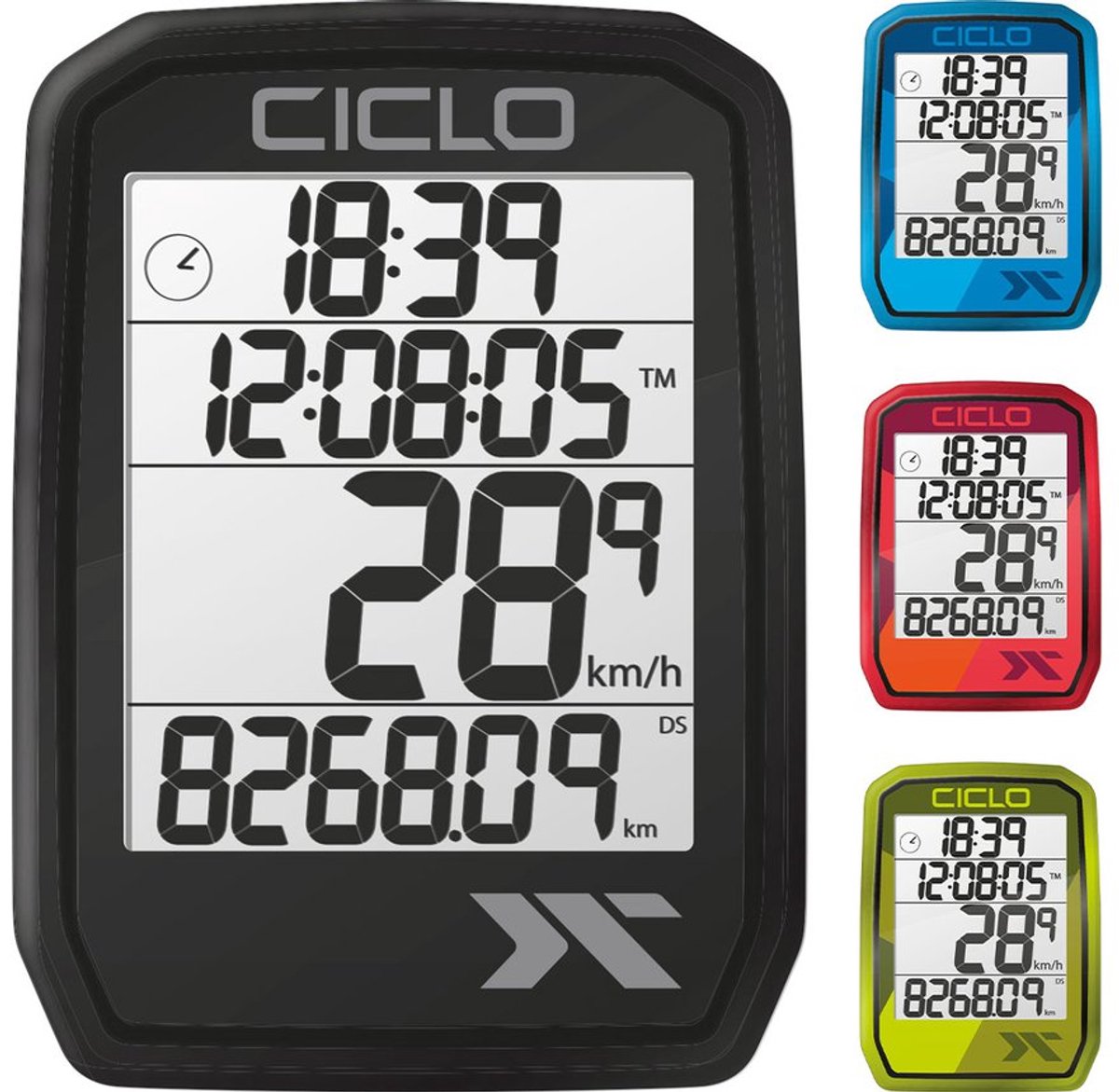 Snelheidsmeter Ciclosport Protos 105 Bedraad - Rood