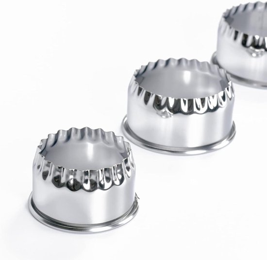 Set van 6 Ronde Raviolivormers en Dumpling Mallen van RVS voor DIY Koekjes en Mousse Desserts van Merkloos — afbeelding 5