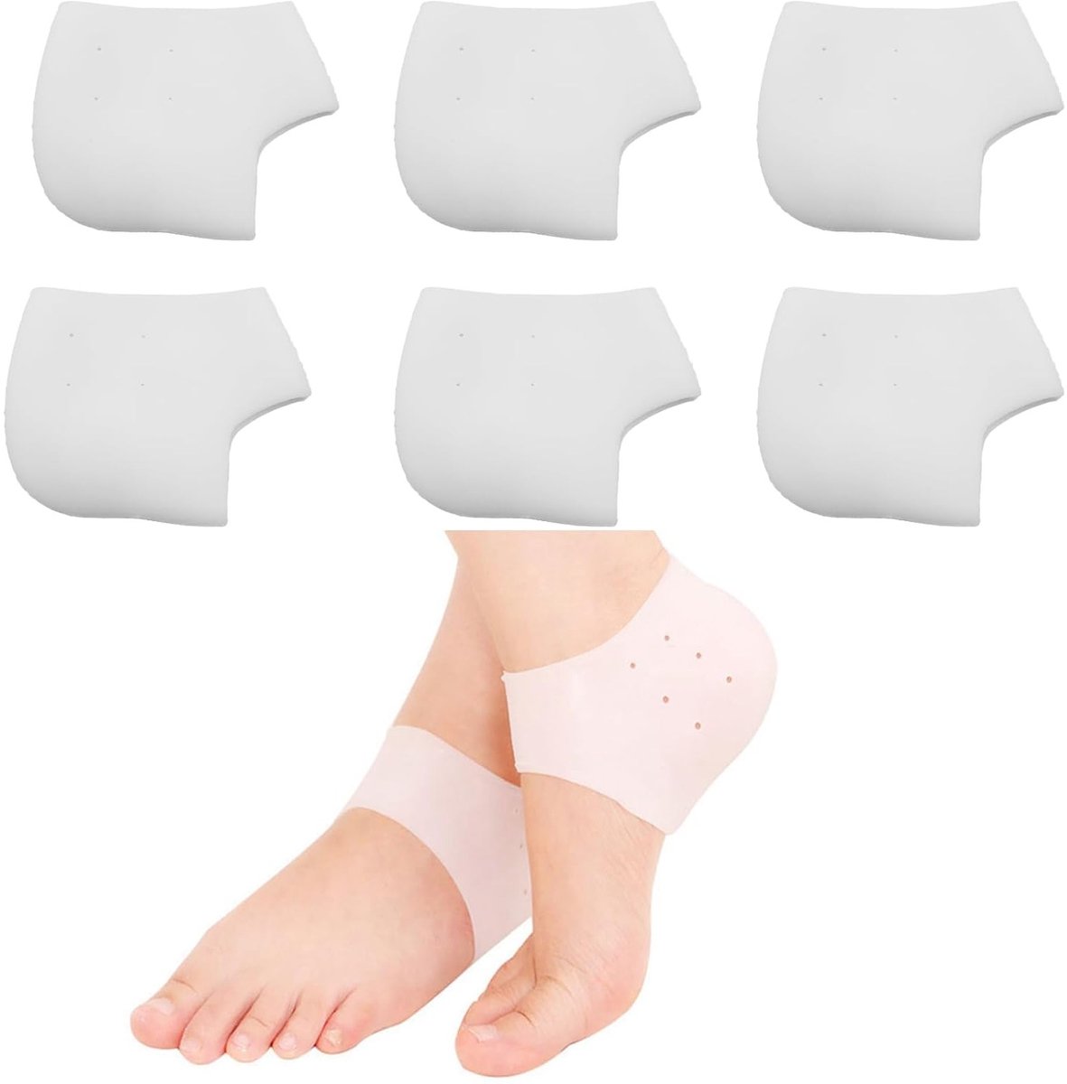 Zachte hielpads voor schoenen, 3 paar, bescherming tegen hielsporen, verlicht hielpijn en plantaire fasciitis
