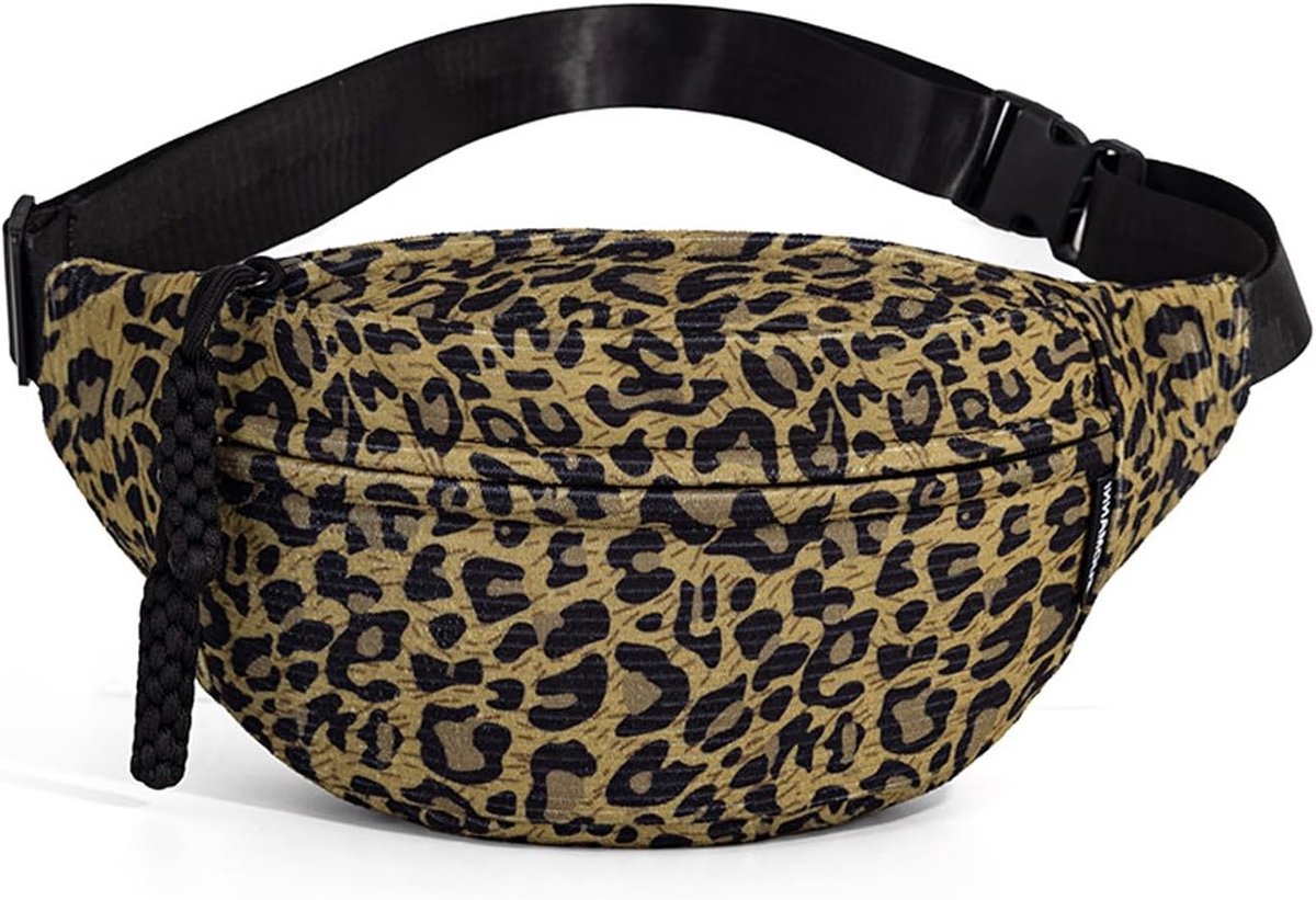 Casual Heuptas voor Reizen, Modieuze Heuptas met Aanpasbare Riem, Unisex Heuptas in Gele Luipaardprint, Ideaal voor Dagelijks Gebruik en Avontuurlijke Uitstapjes