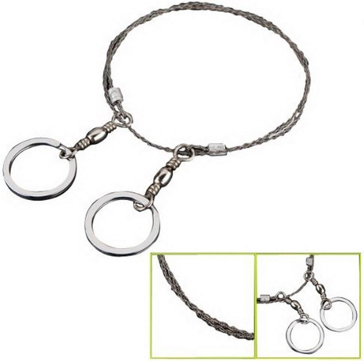Draadzaag met metalen ringen, ideaal voor houtbewerking, tuinieren en knutselen, 1 stuk