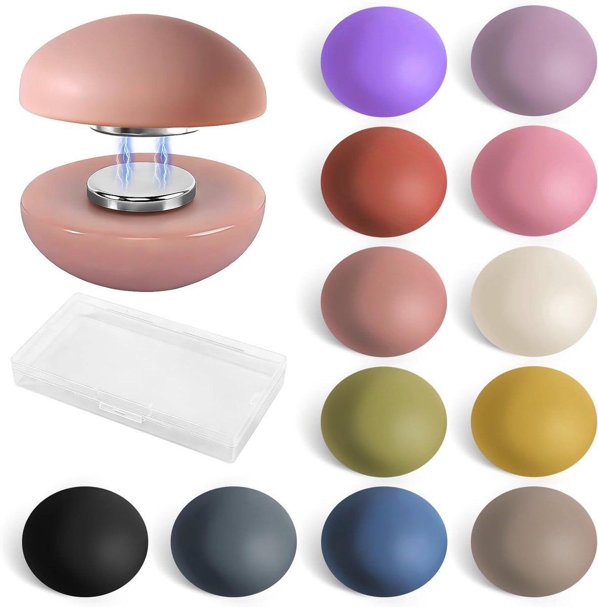 Set van 24 Kleurige Mini Neodymium Magneten voor Magnetische Borden en Witborden, Sterke Decoratieve Magneten voor Keuken en Pinborden