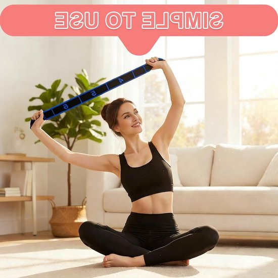 Set van 2 Sport Elastieken voor Krachttraining en Stretching, Ideaal voor Yoga, Fysiotherapie en Thuis Workouts van Merkloos — afbeelding 4