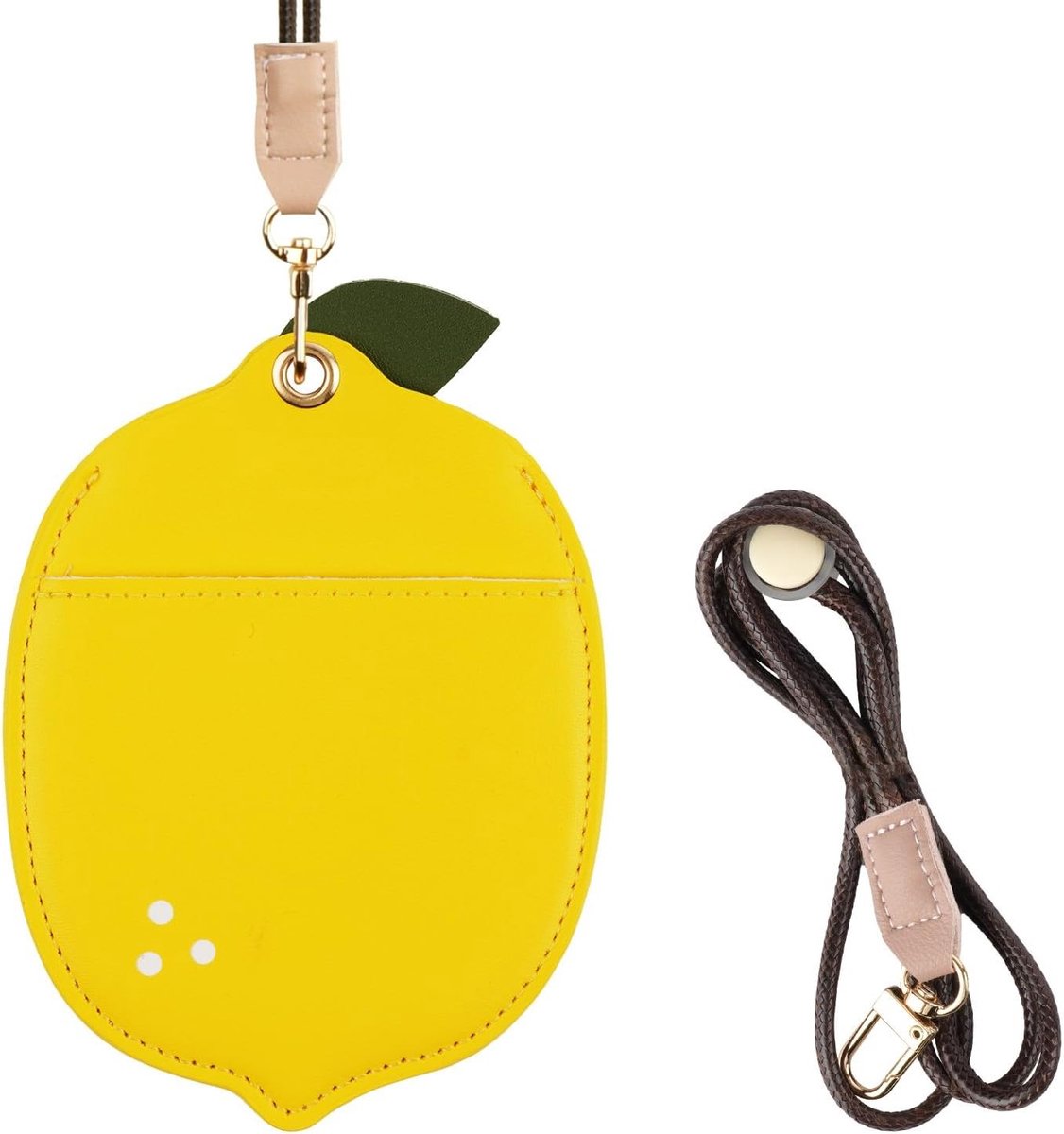 Leren Creditcardhouder en ID Kaarthouder met Draagriem, Geschikt voor AirTags en Sleutels, Perfect voor Vrouwen en Kinderen, Ideaal voor Kerstcadeaus