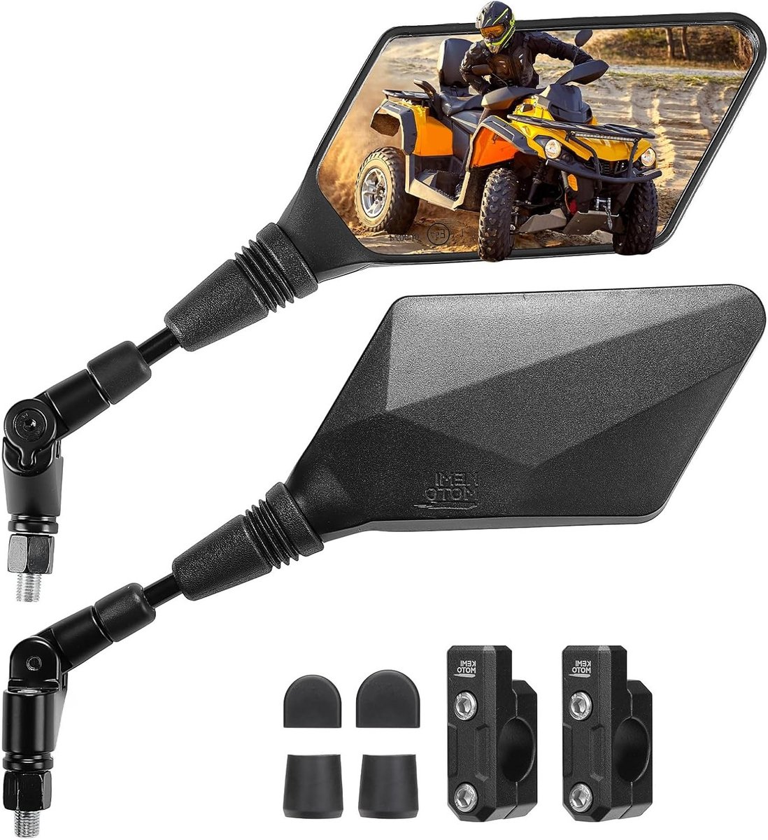 Achteruitkijkspiegel voor motorfiets en scooter, universeel M10, 2 stuks, geschikt voor bromfietsen en motoren