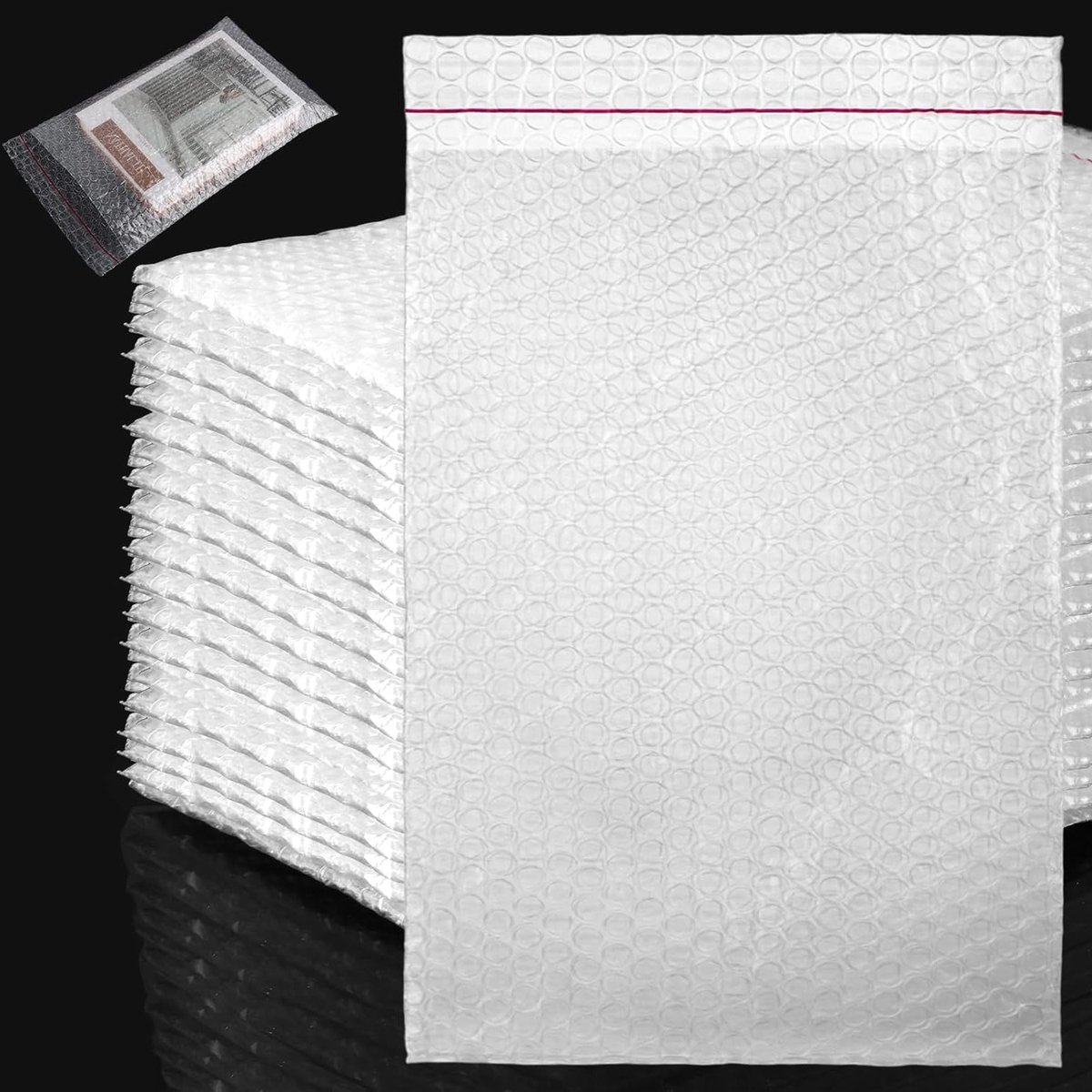 Set van 100 Luchtkussenzakken, Schuimverpakking, Zelfklevende Enveloppen voor Verzend- en Verhuizingen, 20 x 30 cm, Ideaal voor Bescherming en Verpakking