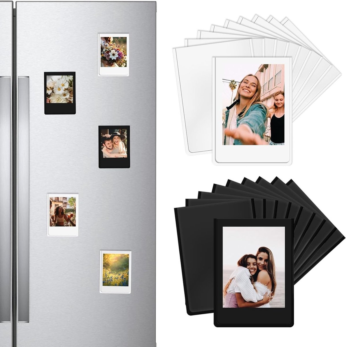Magnetische fotolijsten voor koelkast, 20 stuks, 9 x 6 cm, ideaal voor foto's, ansichtkaarten en decoratie op feesten