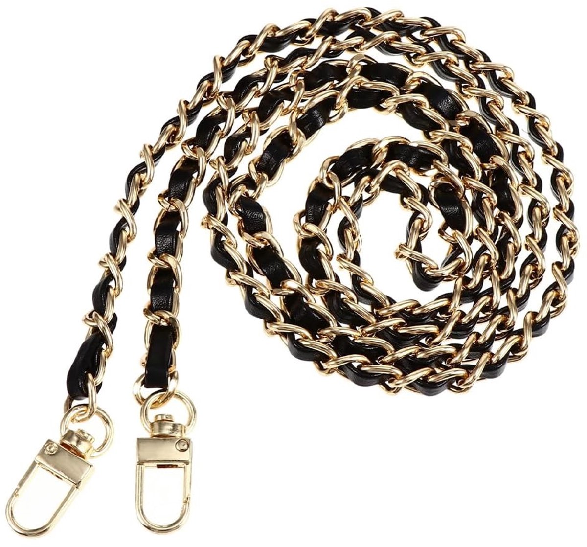 Seb3 - Chain for Women Handbag - Schoudertas Ketting - Verstelbare Lengte - Zwart/Goud - Handtas Vervangingsketting - Geschikt voor Handtassen