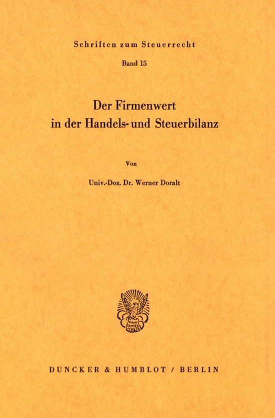 Der Firmenwert In Der Handels- Und Steuerbilanz - cover