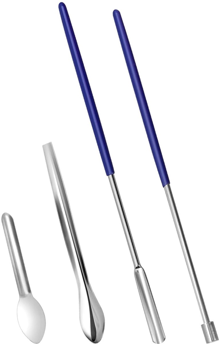 Professionele Set voor Haar Snijden met Micro Lepel en Spatel - 4 Stuks voor Poeder en Gel Capsules, Ideaal voor Snelle Vulmethoden