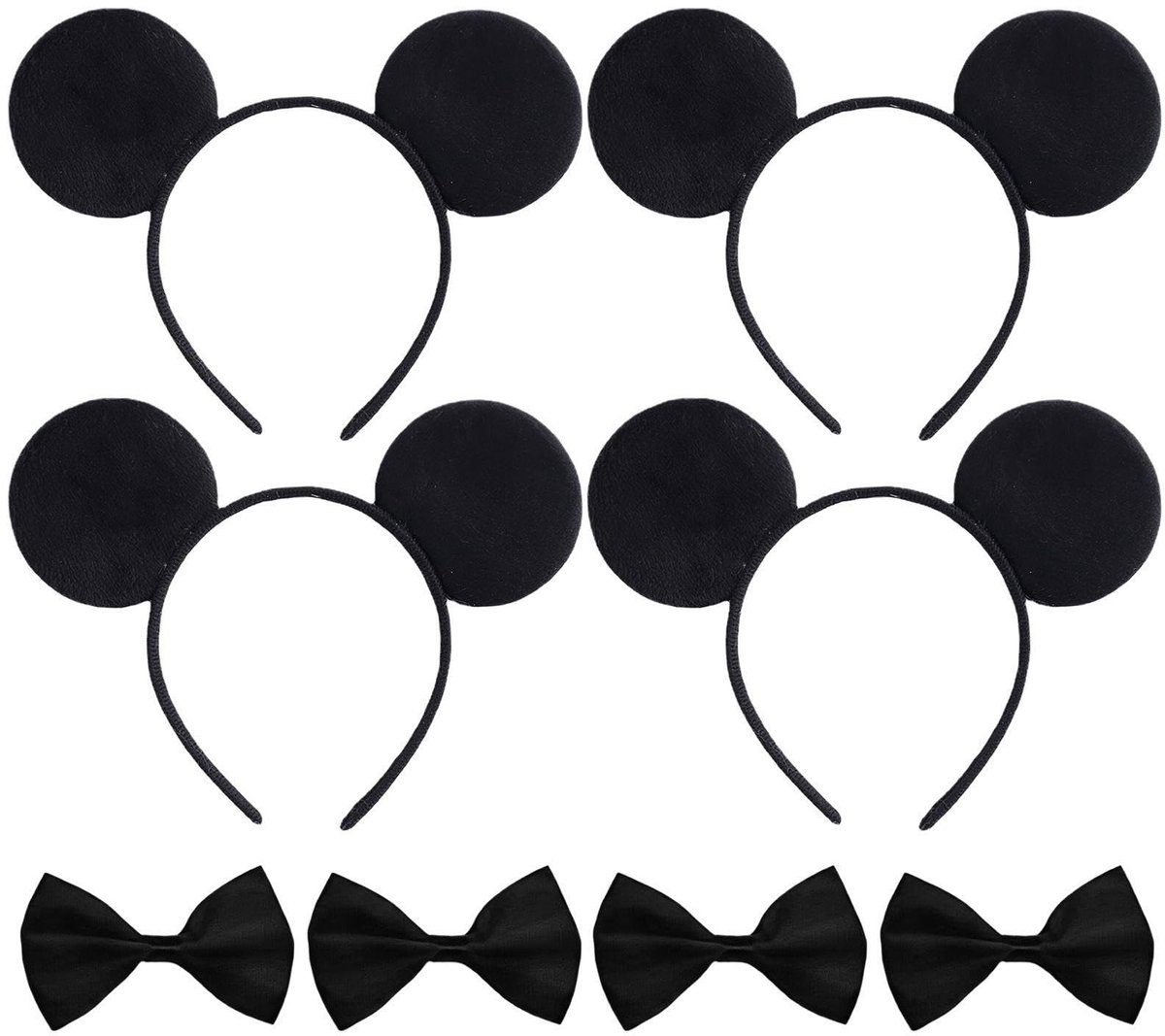 4-delige Muizenkapselset met Decoraties voor Rollenspel en Feestjes