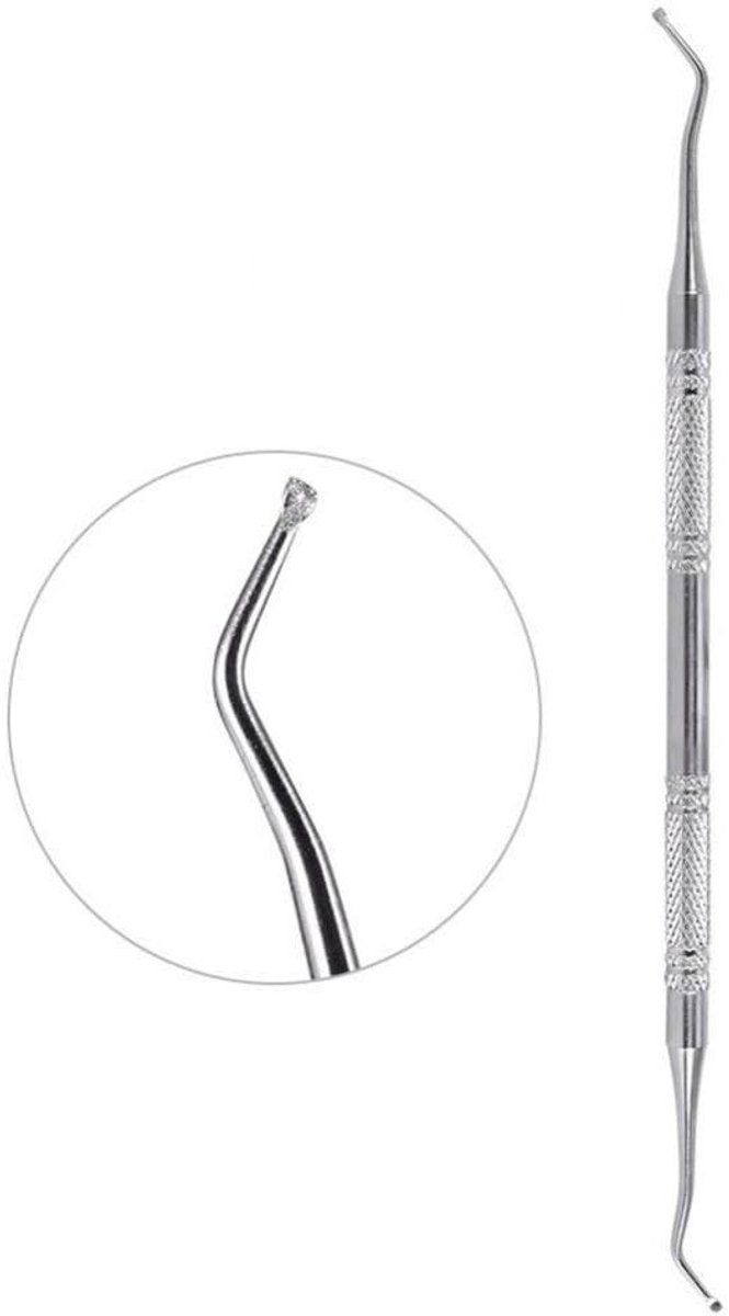 Effectieve dubbele pedicure tool voor het corrigeren van ingegroeide teennagels en reinigen van nagelriemen