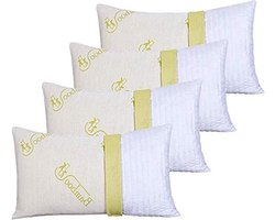 Traagschuim Kussens - Nekondersteuning Kussens - Comfortabel Slapen - Aloë Vera Voering - 40 x 70 cm - Zilver