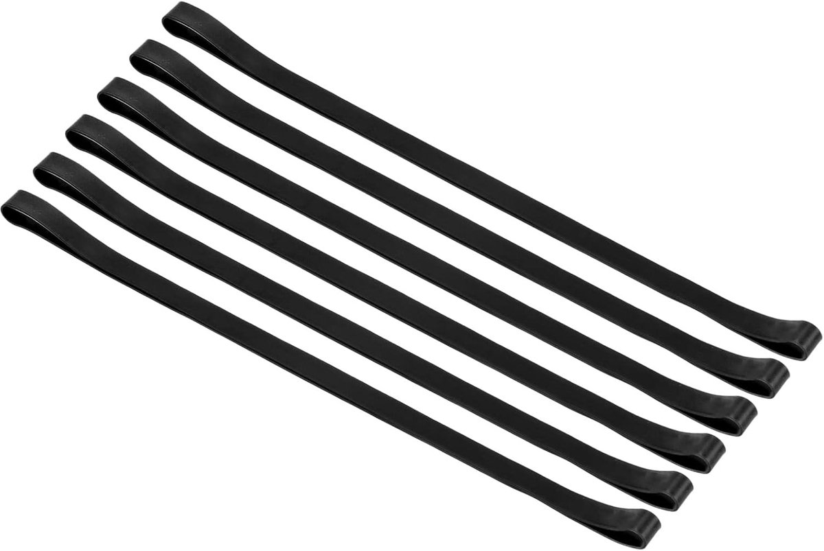 Towel Ties - 6 Pcs Elastic - Beach Chair Towel Clips - Windproof Towel Holder - Silicone Rubber Bands Straps voor Strand - Zwembad - Cruise Stoelen - Zwart